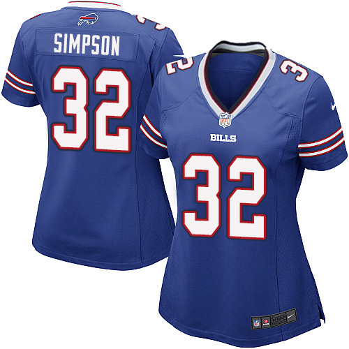 Women's Game O. J. Simpson Nike Jersey Royal Blue Home - #32 NFL Buffalo Bills